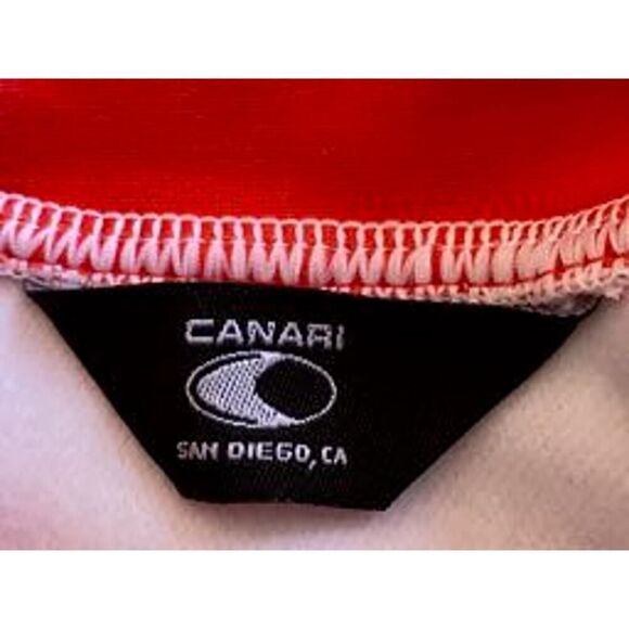 CANARI Cycling Bike Jacket Competition Advertising Sponsors Zipper 3 Pockets L M - Picture 13 of 13